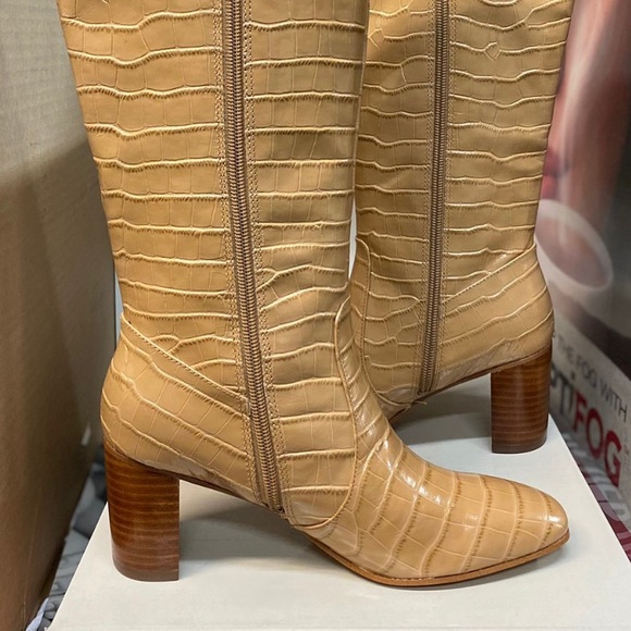 BNIB Marc Fisher Revely Boots Dark Natural Leather - Picture 14 of 14